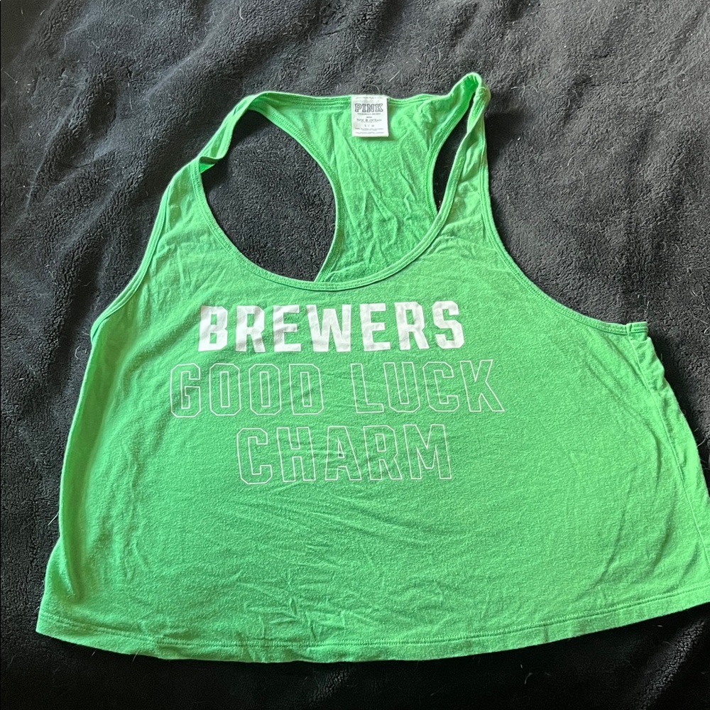 Brewers PINK Victoria's Secret Green Tank
